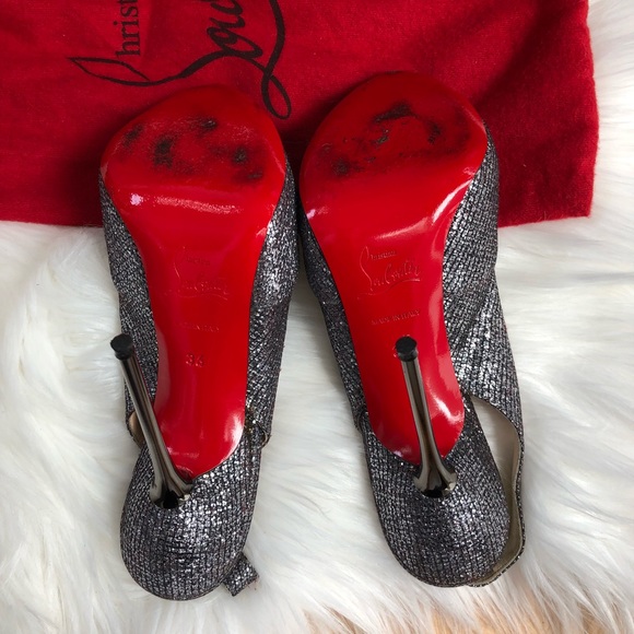 [Christian Louboutin] Glitter Sequin Heels - Picture 3 of 8